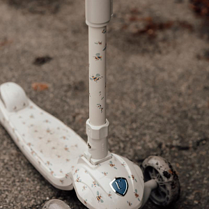 Самокат со светящимися колесами Vanilla Copenhagen "Honeybee", серый, маленький